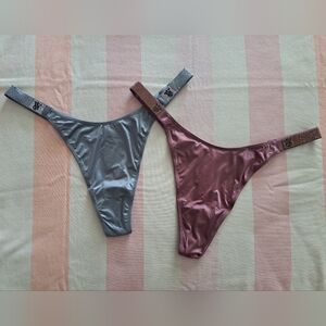 VS Shine Straps Panties Bundle(L) - NEW